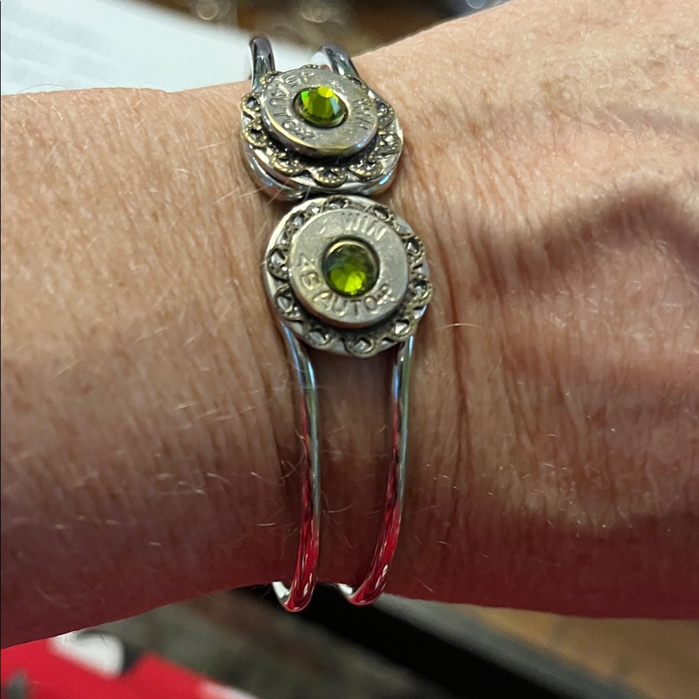 Silver Bracelet with bullets #460